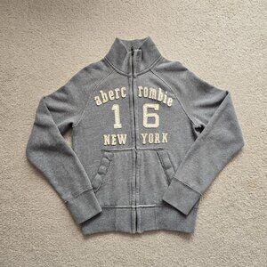 Abercrombie and Fitch Y2K Hoodie Youth XL Kids Small Spellout Full Zip